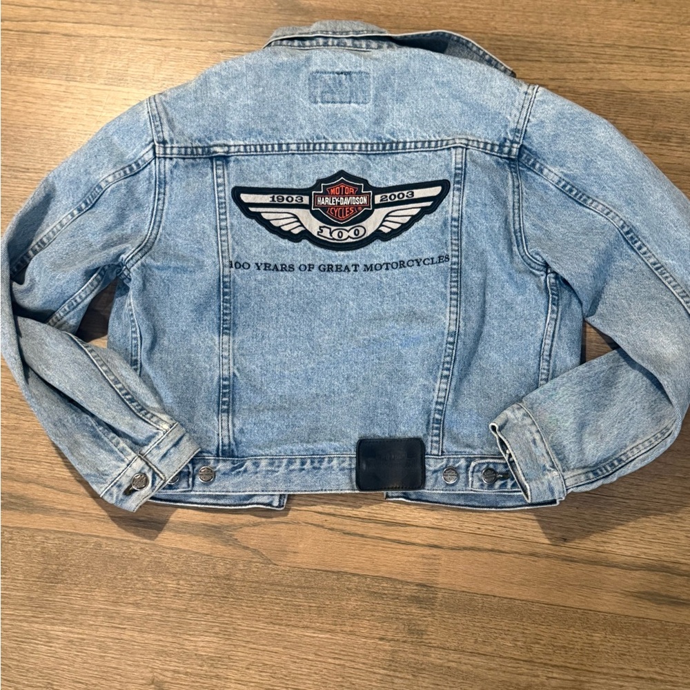 Harley-Davidson Vintage 2003 One Hundred Year Anniversary Denim Jacket